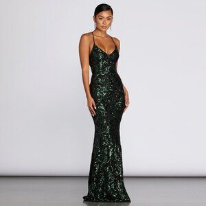 Windsor XS Prom Dress - Taisia Formal Sequin Scroll Dress